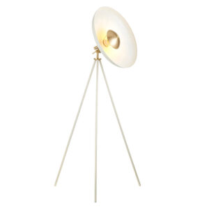 modern coned floor lamp warm white with brass - Stillorgan Decor