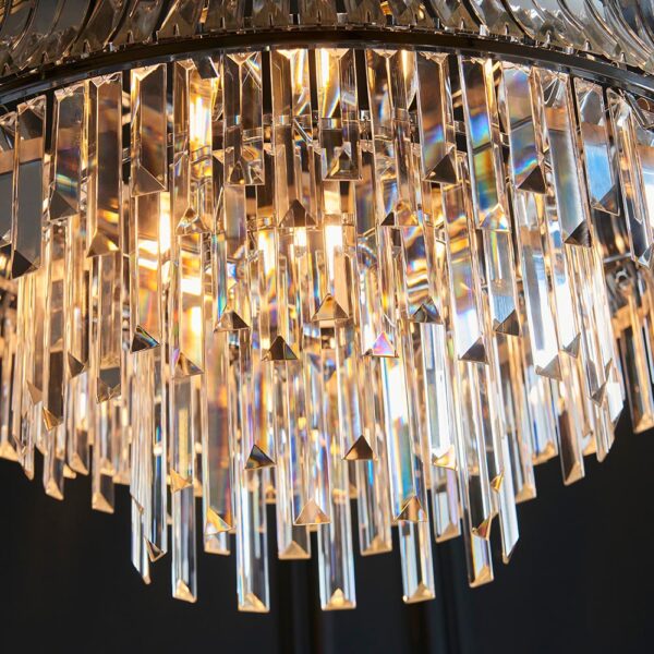 9 light concave chandelier pendant bright nickel - Stillorgan Decor