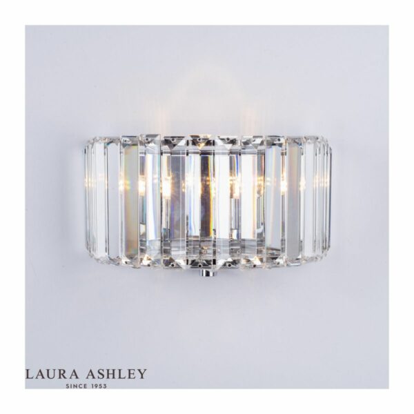laura ashley fernhurst wall light polished chrome - Stillorgan Decor