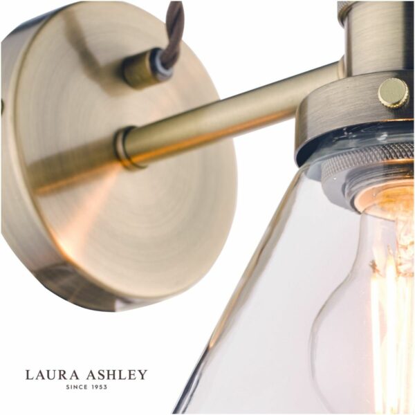laura ashley isaac wall light antique brass - Stillorgan Decor