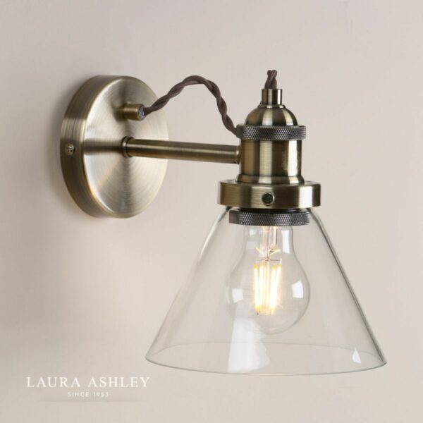 laura ashley isaac wall light antique brass - Stillorgan Decor