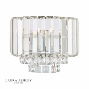 laura ashley vienna wall light polished chrome - Stillorgan Decor