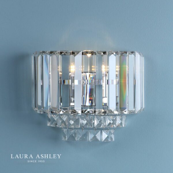 laura ashley vienna wall light polished chrome - Stillorgan Decor