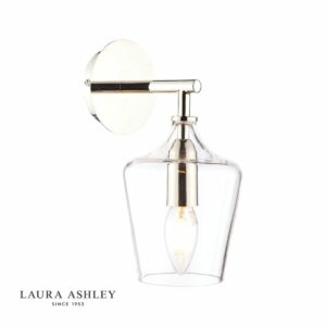 laura ashley ockley wall light polished chrome - Stillorgan Decor