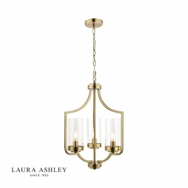 laura ashley joseph 3lt chandelier antique brass - Stillorgan Decor