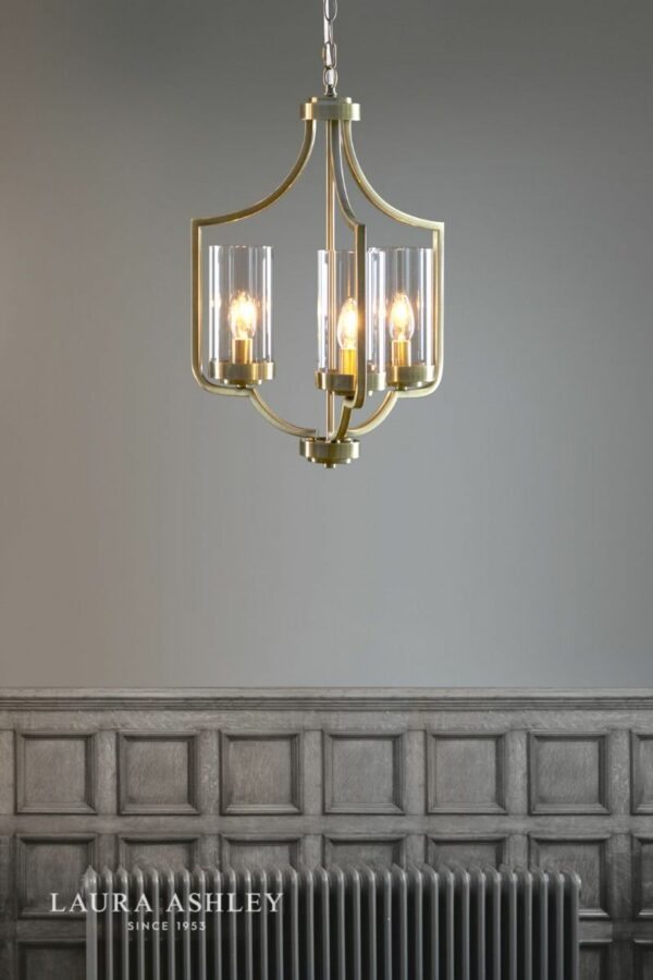 laura ashley joseph 3lt chandelier antique brass - Stillorgan Decor