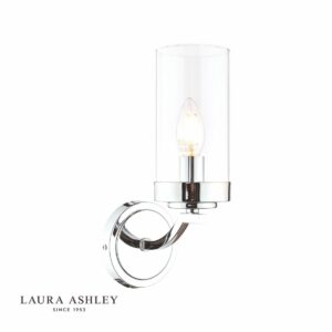 laura ashley joseph wall light polished chrome - Stillorgan Decor