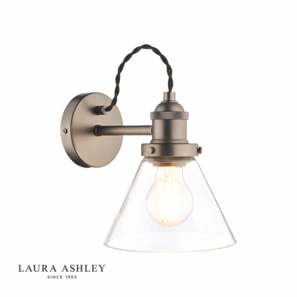 laura ashley isaac wall light nickel - Stillorgan Decor
