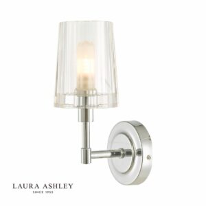 laura ashley blake bathroom wall light crystal polished chrome - Stillorgan Decor