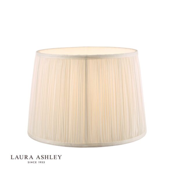 laura ashley hemsley pleated silk empire drum shade cream 35cm/14 inch - Stillorgan Decor