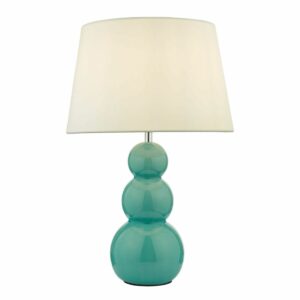 blue ceramic ball table lamp - Stillorgan Decor