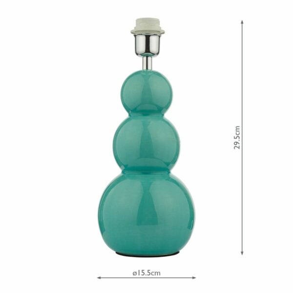 blue ceramic ball table lamp - Stillorgan Decor