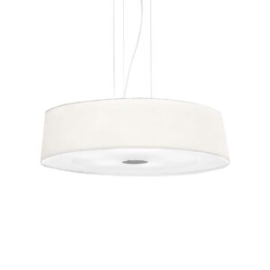 modern shaded 6 light pendant white with glass diffuser - Stillorgan Decor
