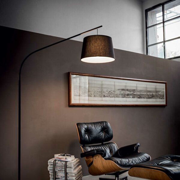contemporary arched floor lamp black - Stillorgan Decor