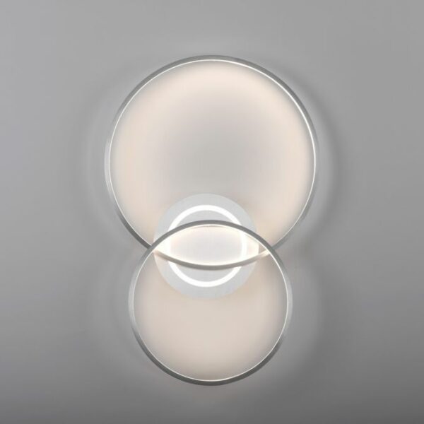 modern rotatable 3 light ring led ceiling light silver - Stillorgan Decor