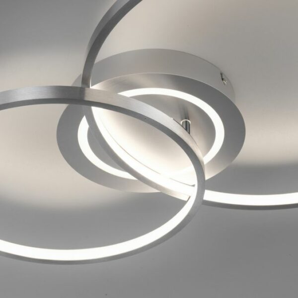 modern rotatable 3 light ring led ceiling light silver - Stillorgan Decor