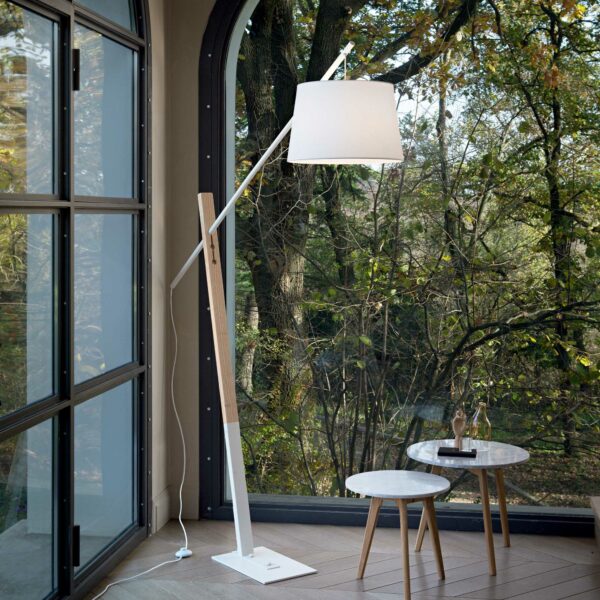 modern scandi style multi position floor lamp white - Stillorgan Decor