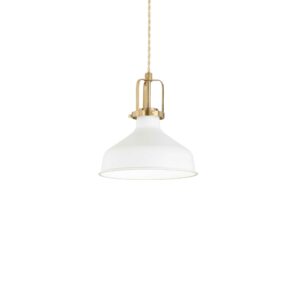 modern industrial ceiling pendant white and gold - Stillorgan Decor