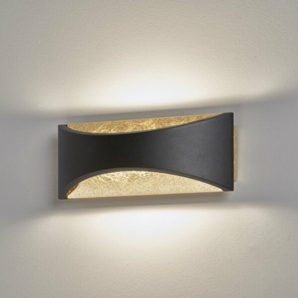 elegant black and gold upward and downward wall light - Stillorgan Decor