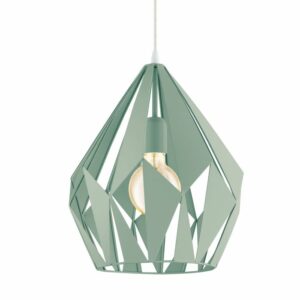 modern diamond geometric pastel green pendant light - Stillorgan Decor