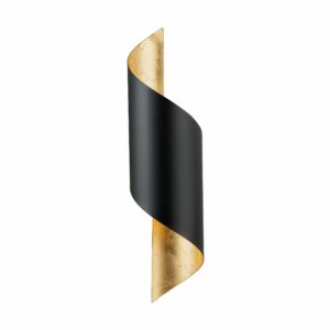 elegant curved black and gold wall light - Stillorgan Decor