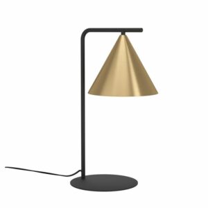 modern conical shade table lamp black and brass - Stillorgan Decor