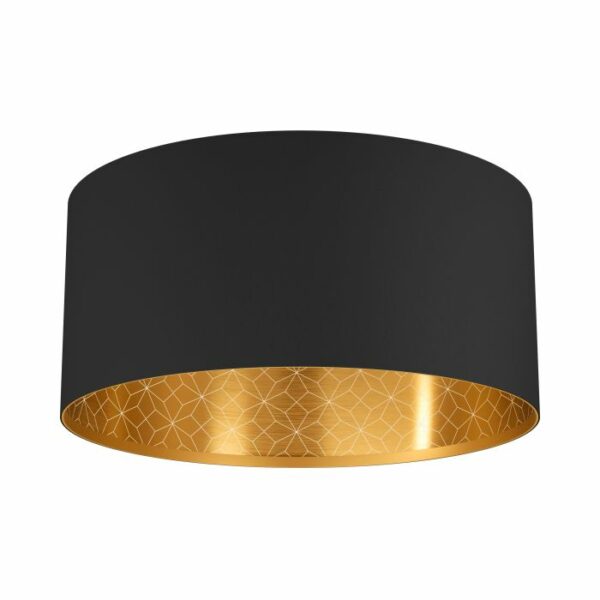 modern shaded flush ceiling light black and gold - Stillorgan Decor