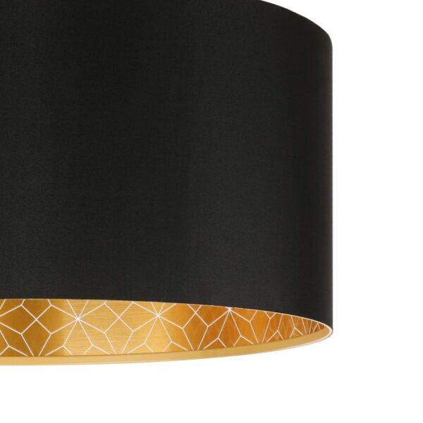 modern shaded flush ceiling light black and gold - Stillorgan Decor