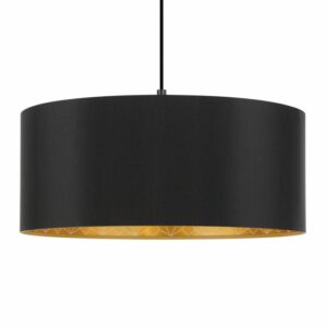 modern shaded ceiling pendant large black and gold - Stillorgan Decor