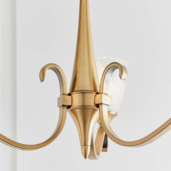 art deco style 3 light pendant antique brass - Stillorgan Decor