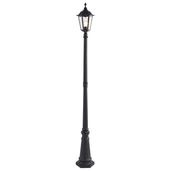 timeless traditional exterior single light lamp post black - Stillorgan Decor