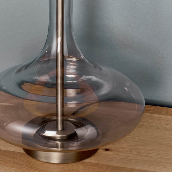 modern classic grey tinted glass table lamp - Stillorgan Decor