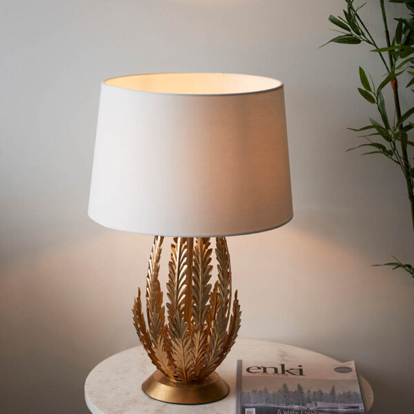 ornate gold leaf table lamp - Stillorgan Decor