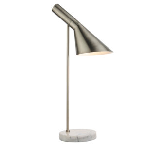 industrial style chrome designer task lamp marble base - Stillorgan Decor