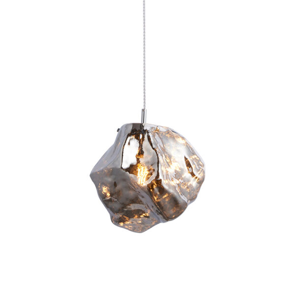 rock style ceiling pendant chrome metallic - Stillorgan Decor