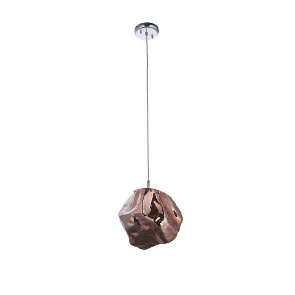 rock style ceiling pendant copper metallic - Stillorgan Decor