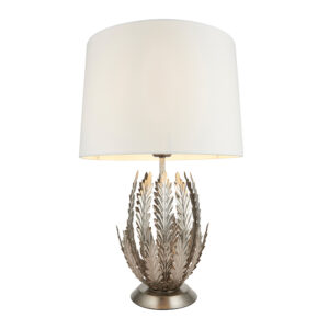ornate silver leaf table lamp - Stillorgan Decor
