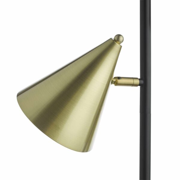 modern versatile 3 light floor lamp finished satin gold matt black - Stillorgan Decor