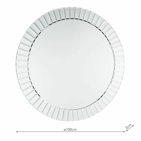 laura ashley capri large bevelled round mirror 100cm - Stillorgan Decor