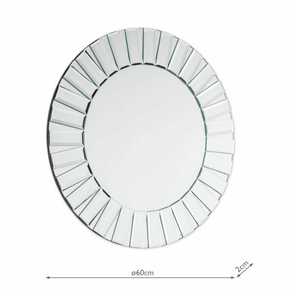 laura ashley capri small round bevelled mirror 60cm - Stillorgan Decor