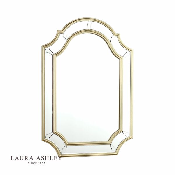laura ashley braxton rectangle mirror with champagne edging 102 x 71cm - Stillorgan Decor