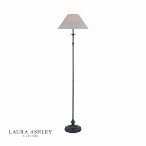 laura ashley ludchurch floor lamp industrial black with shade - Stillorgan Decor