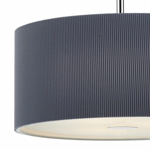 contemporary micro pleated 60cm shaded pendant grey - Stillorgan Decor