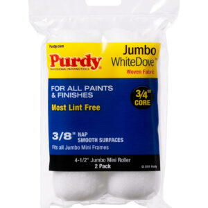 purdy 2pk 4" white dove jumbo mini roller sleeve - Stillorgan Decor