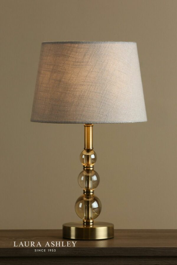 laura ashley selby small table lamp antique brass with shade - Stillorgan Decor