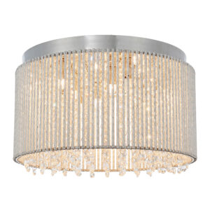opulent flush crystal ceiling light - Stillorgan Decor