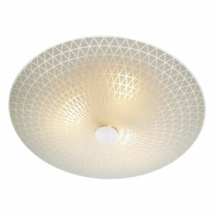 modern flush frosted glass geometric design ceiling light - Stillorgan Decor