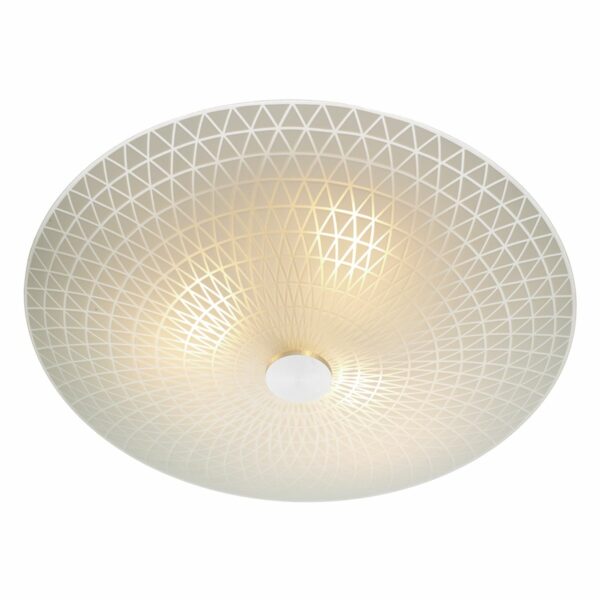 modern flush frosted glass geometric design ceiling light - Stillorgan Decor