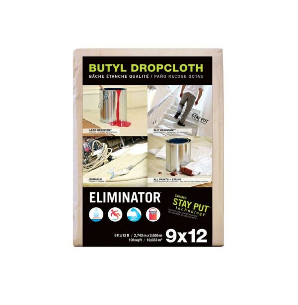 trimaco eliminator butyl drop cloth 9' x 12' - Stillorgan Decor