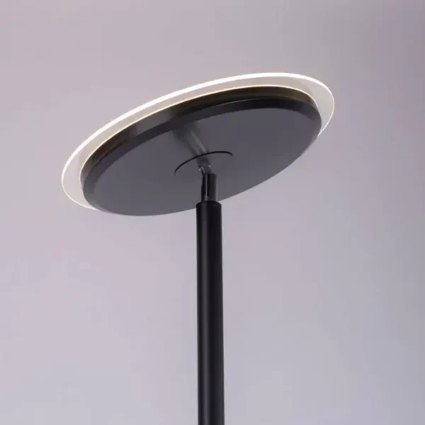 modern steel dual light led uplighter matt black - Stillorgan Decor